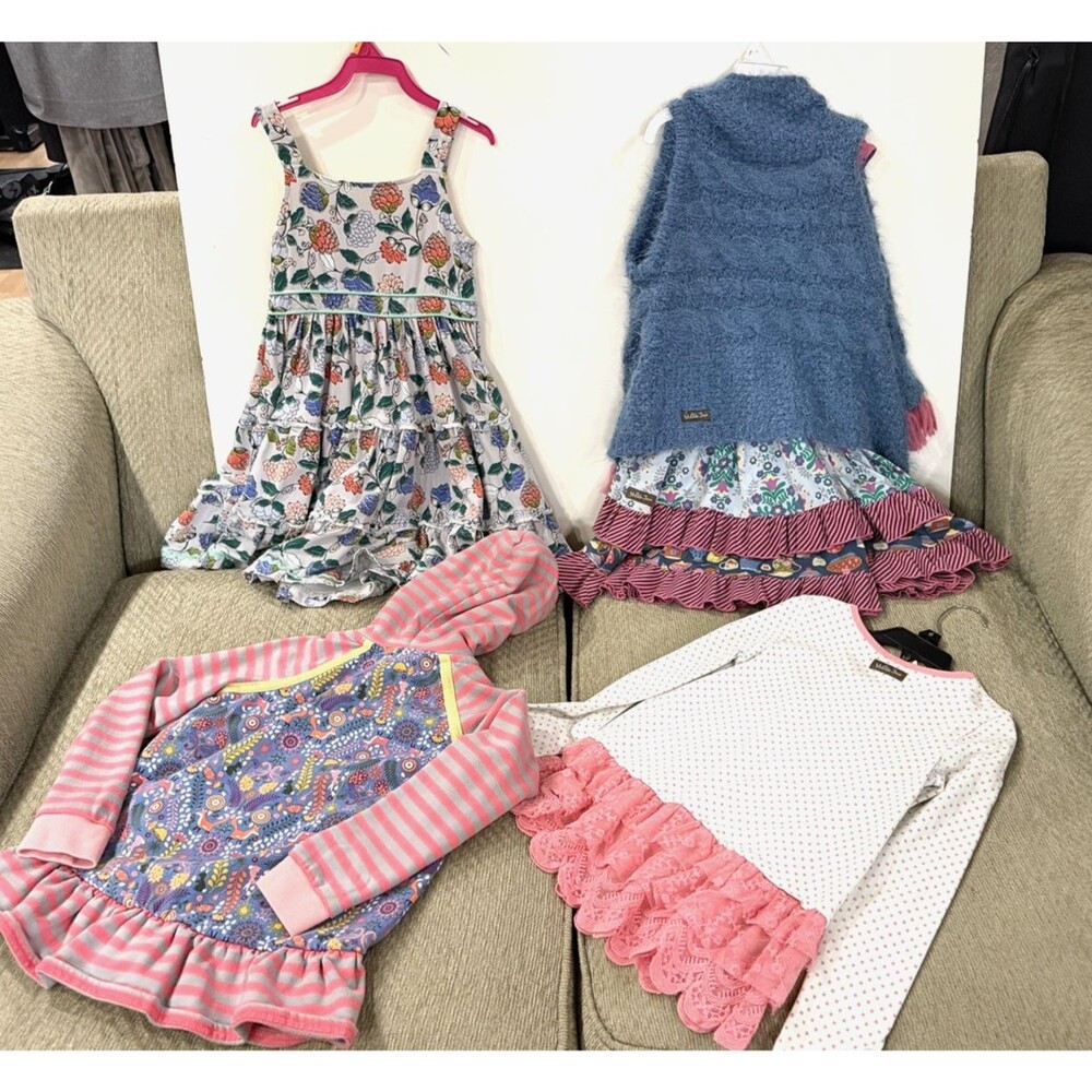 Matilda Jane Size 6 lot of 5 dresses, tops and vest